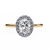 Yellow Gold Oval Cut Halo Diamond Engagement Ring