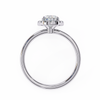 White Gold Oval Diamond Halo Solitaire Engagement Ring