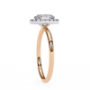 Rose Gold Oval Cut Halo Diamond Engagement Ring