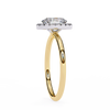 Yellow Gold Oval Cut Halo Diamond Engagement Ring