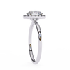 White Gold Oval Diamond Halo Solitaire Engagement Ring