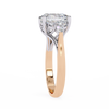 Rose Gold Oval Cut Diamond Cluster Ring with Marquise and Round Side Stones
