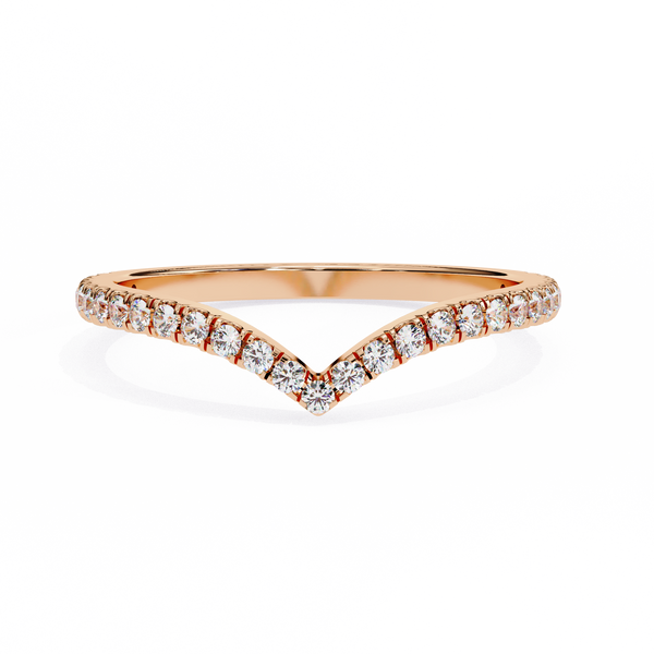 Chevron Lab Grown Diamond Wedding Band