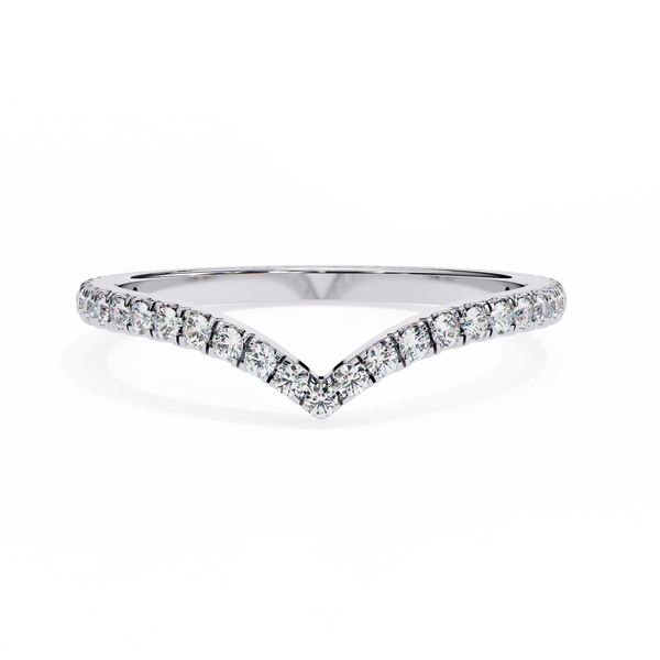 Chevron Lab Grown Diamond Wedding Band