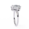 White Gold Toi et Moi Radiant and Asscher Cut Two Stone Diamond Ring