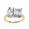 Yellow Gold Toi et Moi Oval and Round Cut Two Stone Diamond Ring (Copy)