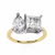 Yellow Gold Toi et Moi Oval and Round Cut Two Stone Diamond Ring (Copy)