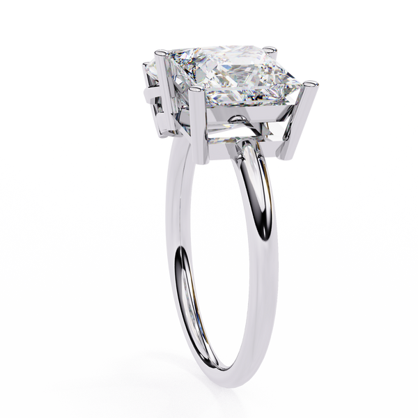 White Gold Toi et Moi Pear and Princess Cut Two Stone Diamond Ring