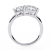 White Gold Toi et Moi Pear and Princess Cut Two Stone Diamond Ring