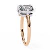 Rose Gold Toi et Moi Pear and Round Cut Two Stone Diamond Ring