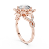 Gold Diamond Lotus Halo Ring