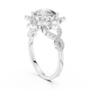 Gold Diamond Lotus Halo Ring