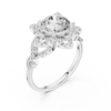 Gold Diamond Lotus Halo Ring