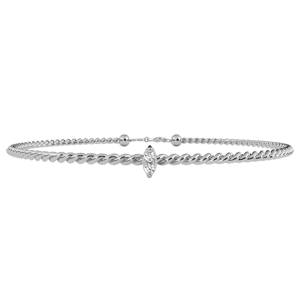 Pear Shape Diamond Solitaire Bracelet