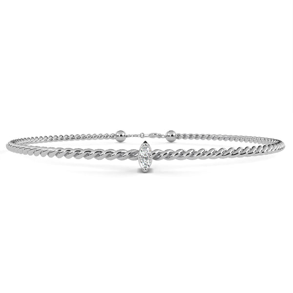 Pear Shape Diamond Solitaire Bracelet