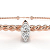 Pear Shape Diamond Solitaire Bracelet
