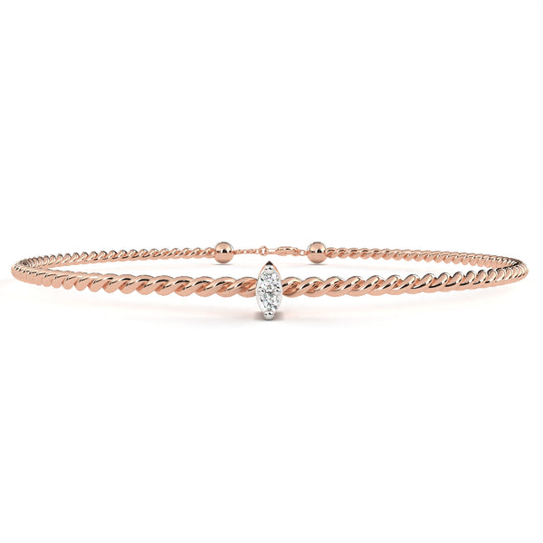 Pear Shape Diamond Solitaire Bracelet