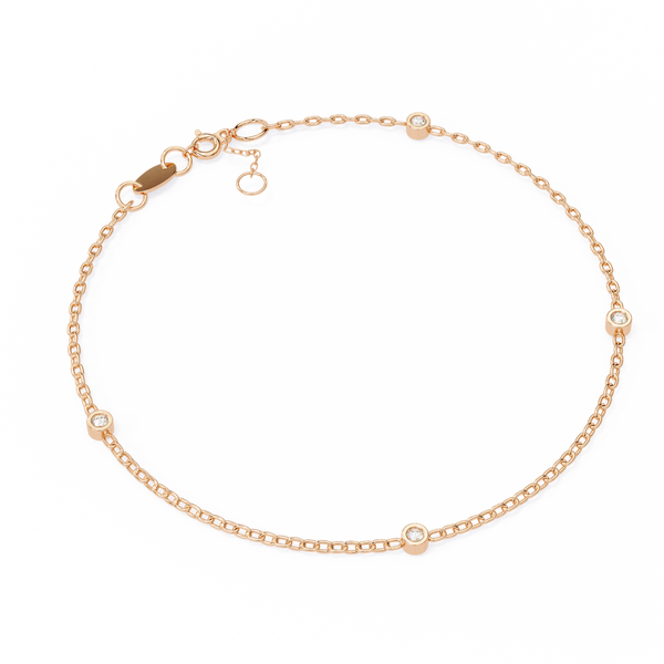 Minimalist Bezel Diamond Bracelet