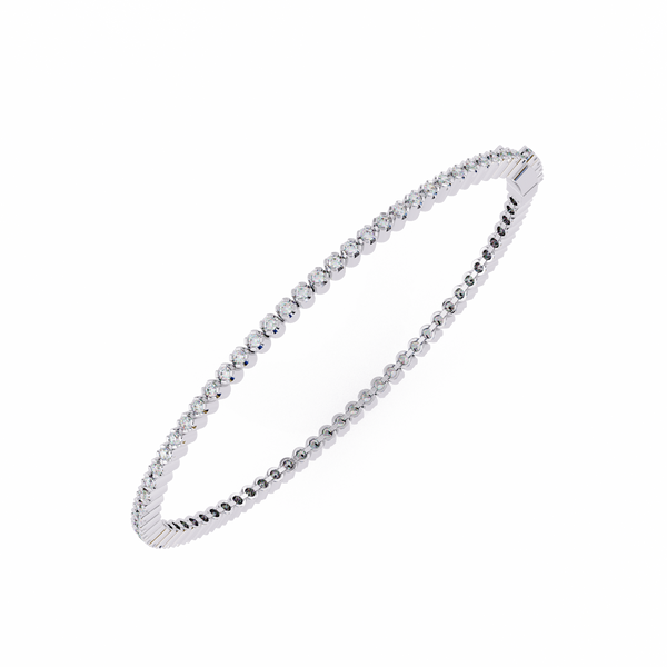 Round Cut Lab Grown Diamond Tennis Bracelet