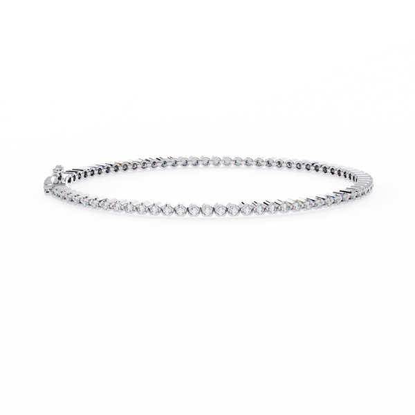 Round Cut Lab Grown Diamond Tennis Bracelet
