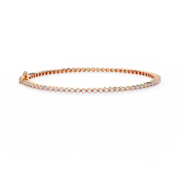 Round Cut Lab Grown Diamond Tennis Bracelet
