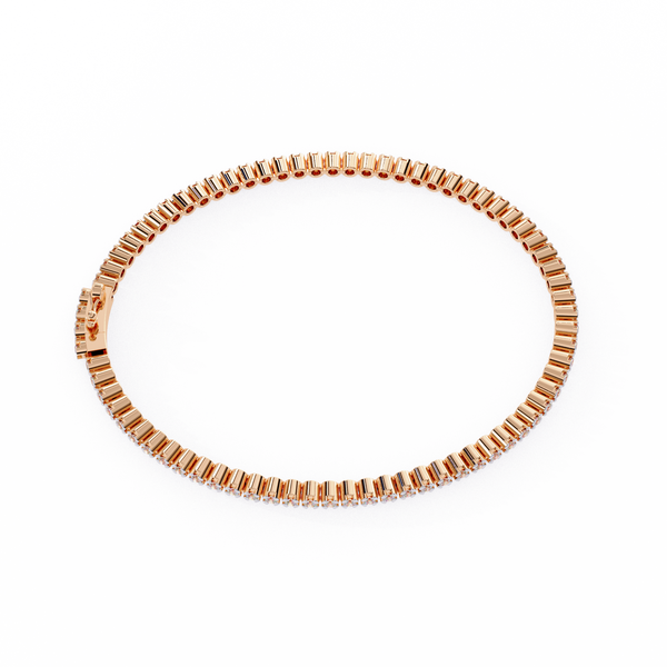 Round Cut Lab Grown Diamond Tennis Bracelet