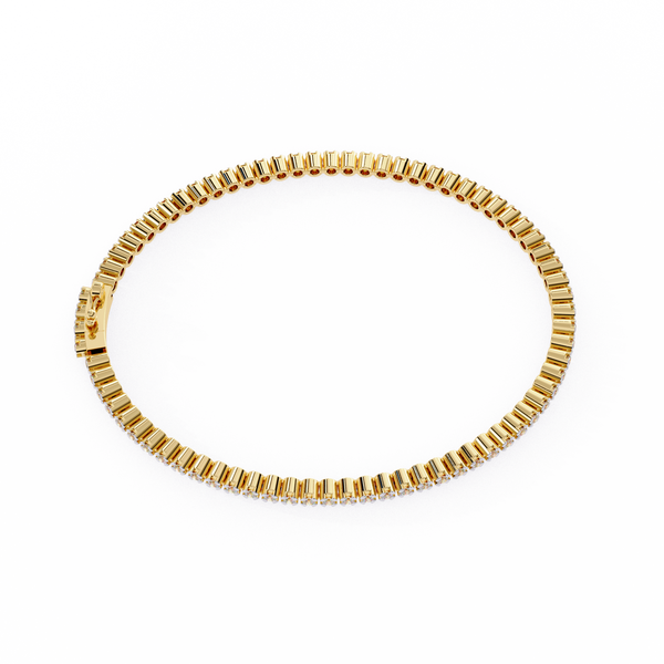 Round Cut Lab Grown Diamond Tennis Bracelet