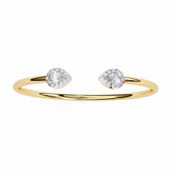 Pear Cut Natural Diamond Bracelet-