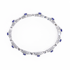 Blue Oval Moissanite Bracelet