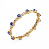 Blue Oval Moissanite Bracelet