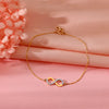 Pure Gold Infinity Bracelet with Dual Stones