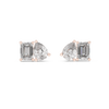 Two-Stone Diamond Stud Earrings