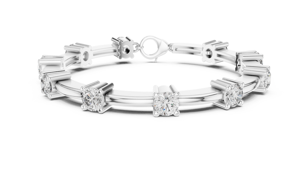 Lumina Diamond Station Bar-Link Bracelet