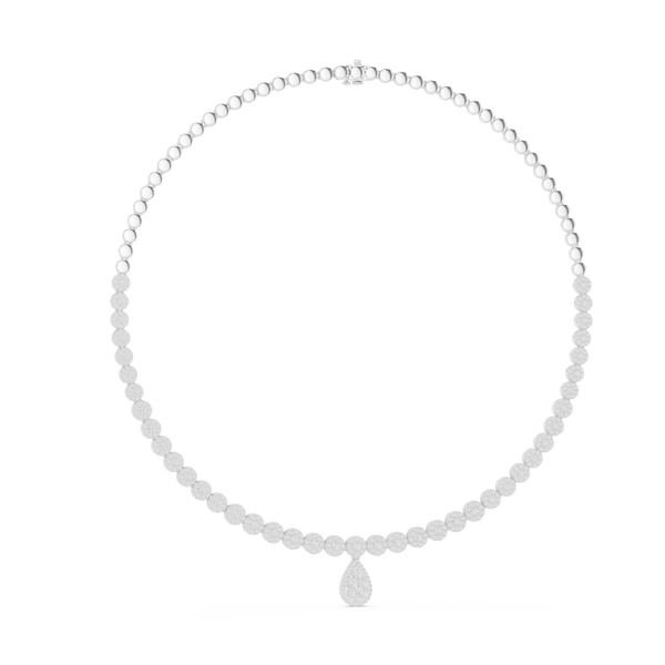 Celeste Diamond Cluster Riviera Drop Necklace