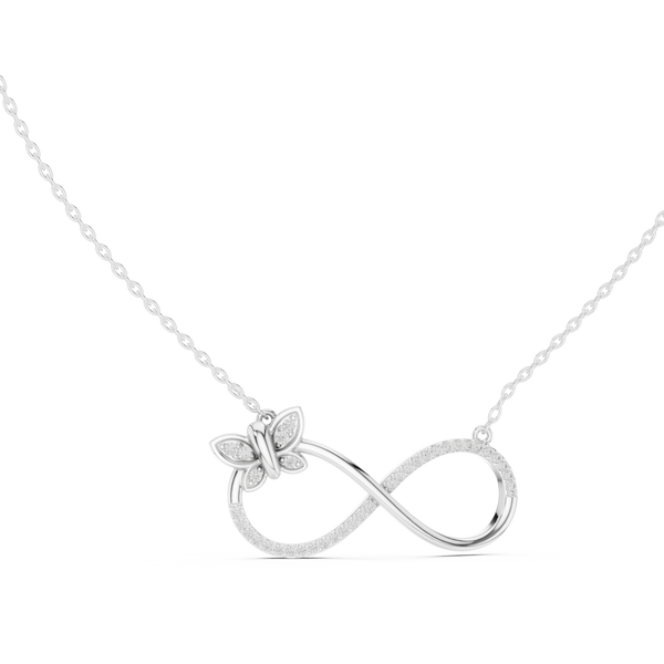 Eternal Butterfly Infinity Diamond Pendant