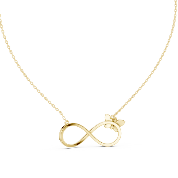 Eternal Butterfly Infinity Diamond Pendant