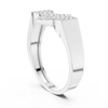 Trinity Pavé Cluster Geometric Bypass Ring