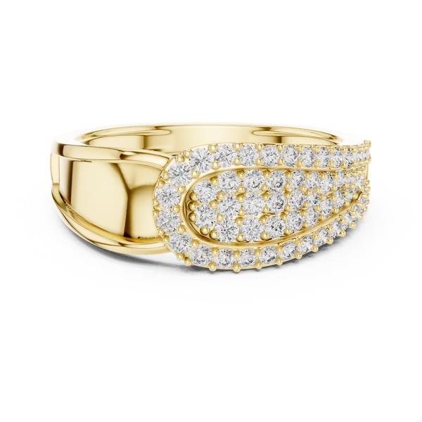 Luna Pavé Dome Teardrop Diamond Ring