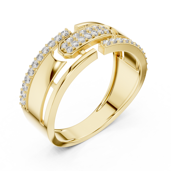 Nexus Interlocking Link Diamond Band Ring