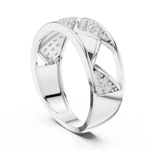 Trellis Crisscross Pavé Diamond Band Ring