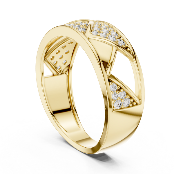 Trellis Crisscross Pavé Diamond Band Ring