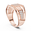 Meridian Pavé Square Openwork Bar Band Ring