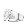 Meridian Pavé Square Openwork Bar Band Ring