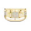 Meridian Pavé Square Openwork Bar Band Ring