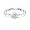 White Gold Trois Trilogy Cluster Diamond Ring