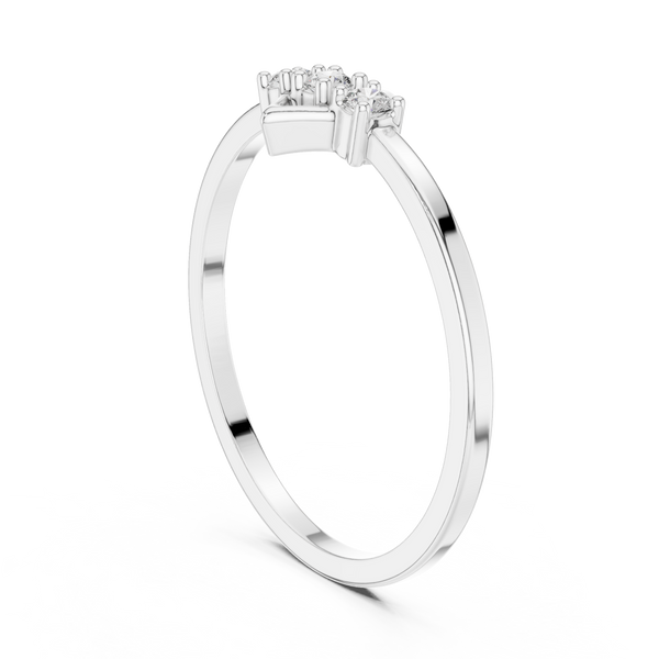 Ascending Trio Diamond Diamond-Frame Ring