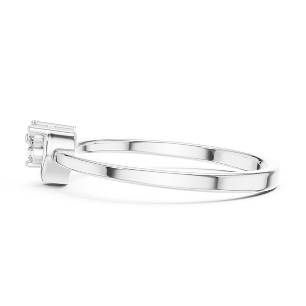 Amore Heart Trio Cluster Diamond Ring