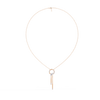 Rose Gold Orbita Dual Drop Diamond Necklace