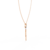 Rose Gold Orbita Dual Drop Diamond Necklace