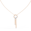 Rose Gold Orbita Dual Drop Diamond Necklace
